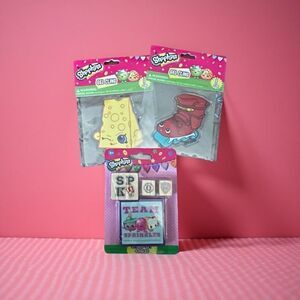 NEW Lot of 2 Shopkins Gel Clings & Stamps Gift!